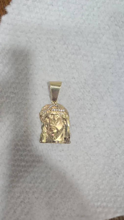 Solid Christ pendant in 10K gold