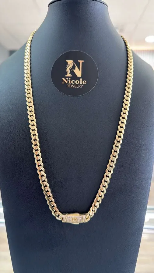 Monaco chain 7mm by 24 inches in 10K gold