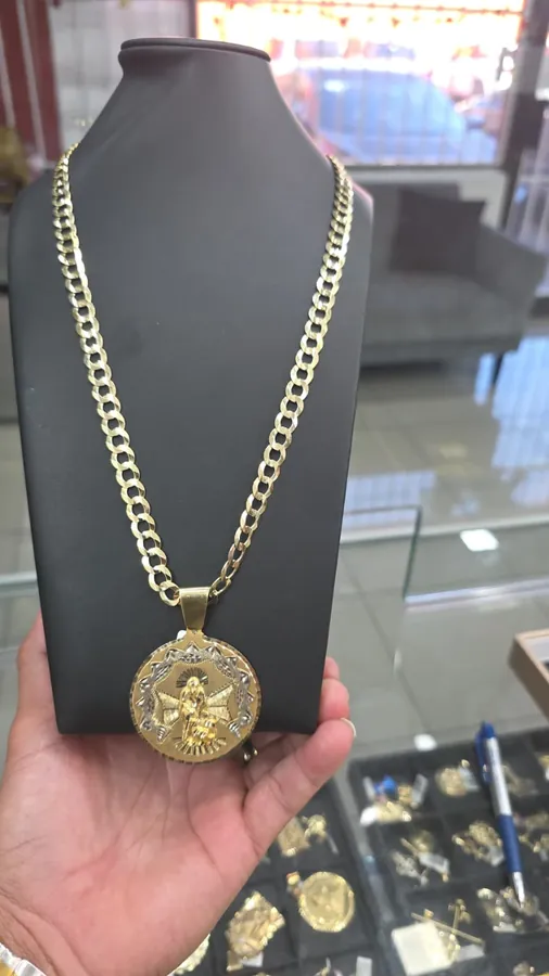 Solid shine cut chain 8.5mm in 10K gold