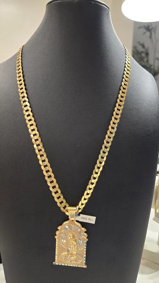 Solid chain 6mm by 22 inches in 10K gold